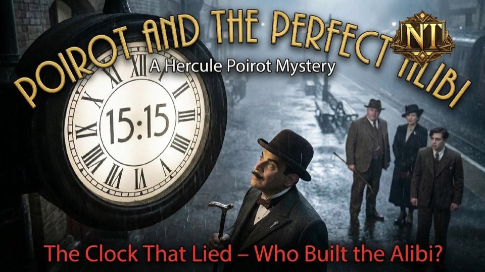 Cover illustration for POIROT AND THE PERFECT ALIBI