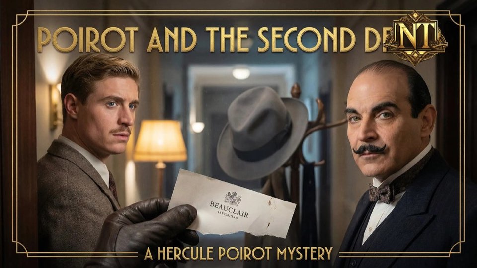 Cover illustration for Poirot: The Second Death