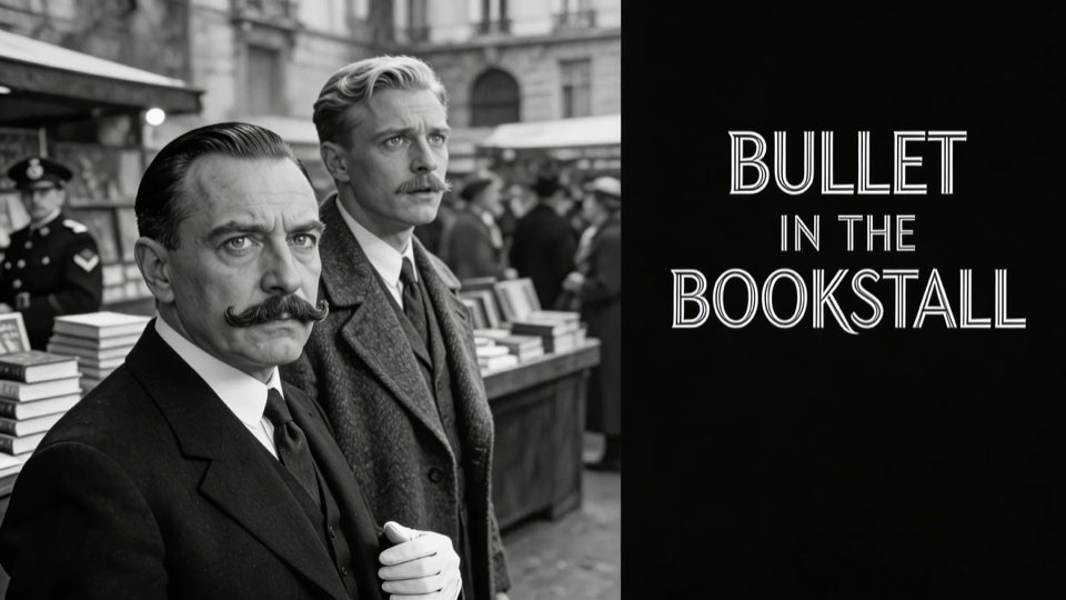 Cover illustration for The Bullet in the Bookstall