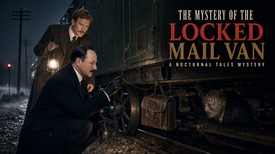 Cover illustration for The Mystery of the Locked Mail Van